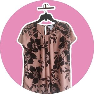 Liz Claiborne Elegant Lightweight Floral Blouse  Size Large